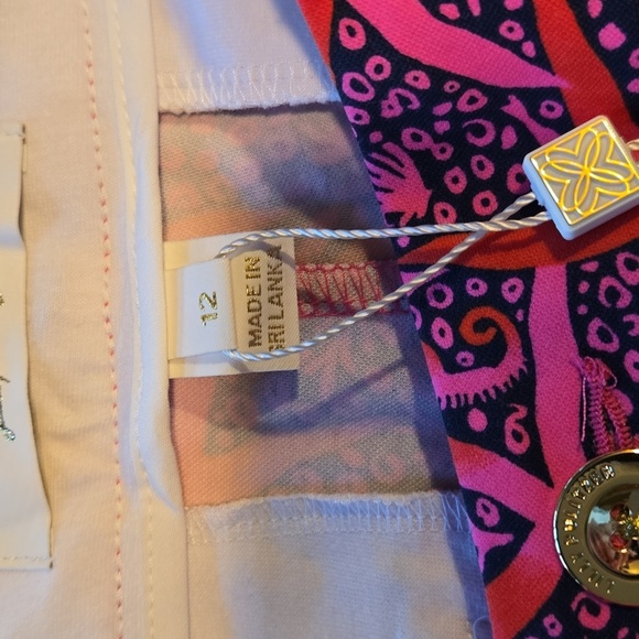 Lilly Pulitzer Callaway Knit Passion Fruit Pink Star Chasing Summer Sz 12 Shorts - Picture 7 of 14